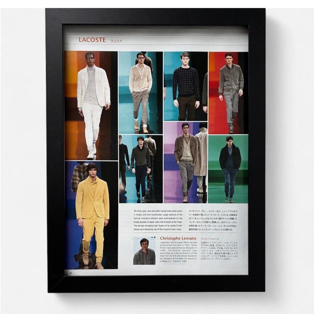 Lacoste print framed 9x12 cutout